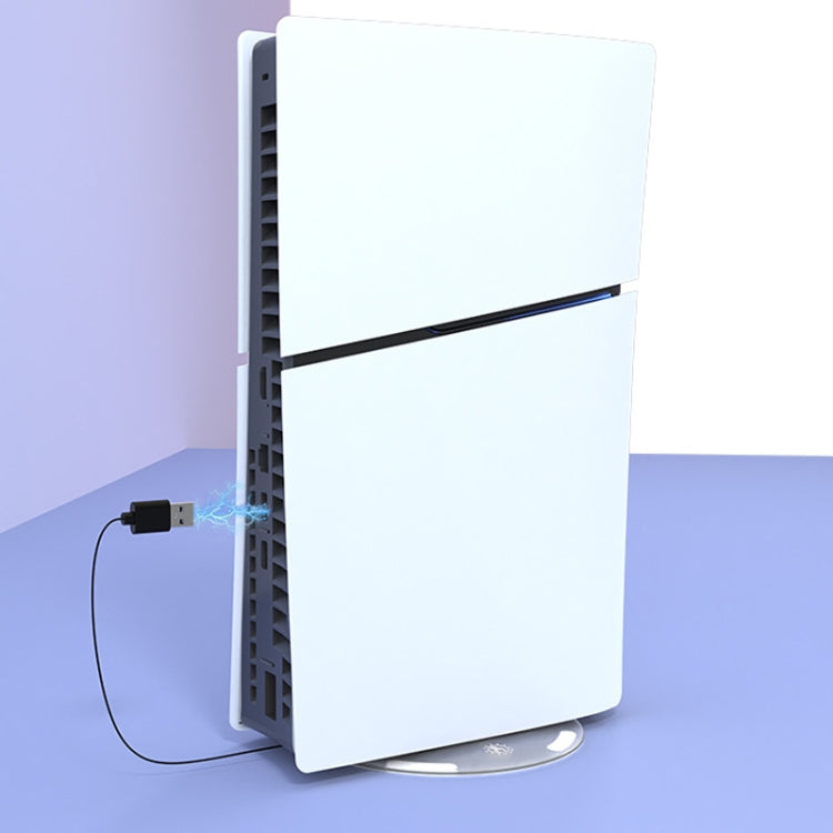 For PS5 Slim iplay HBP-575 Simple Storage Base Light Version RGB Colorful Vertical Storage Bracket - Transparent