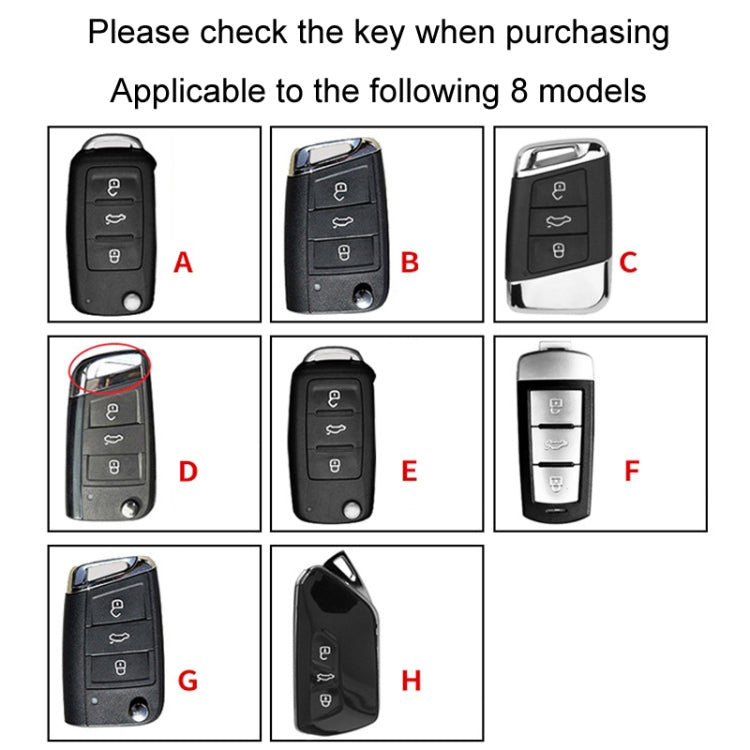 For Volkswagen Key Cover Multifunctional Keychain Anti-lost Number Plate, Style: E