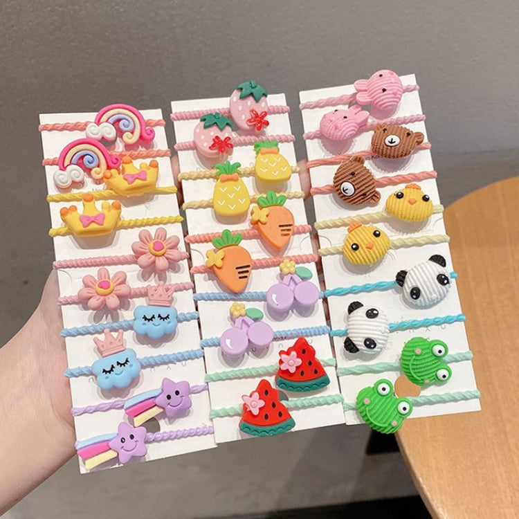 10pcs /Set Children Lovely Hair Bands Ring Baby Small Unbreakable Hair Headband, Style: Purple Color