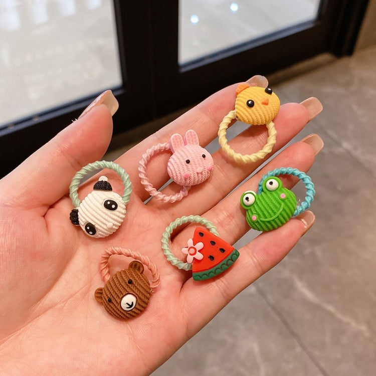 10pcs /Set Children Lovely Hair Bands Ring Baby Small Unbreakable Hair Headband, Style: Avocado