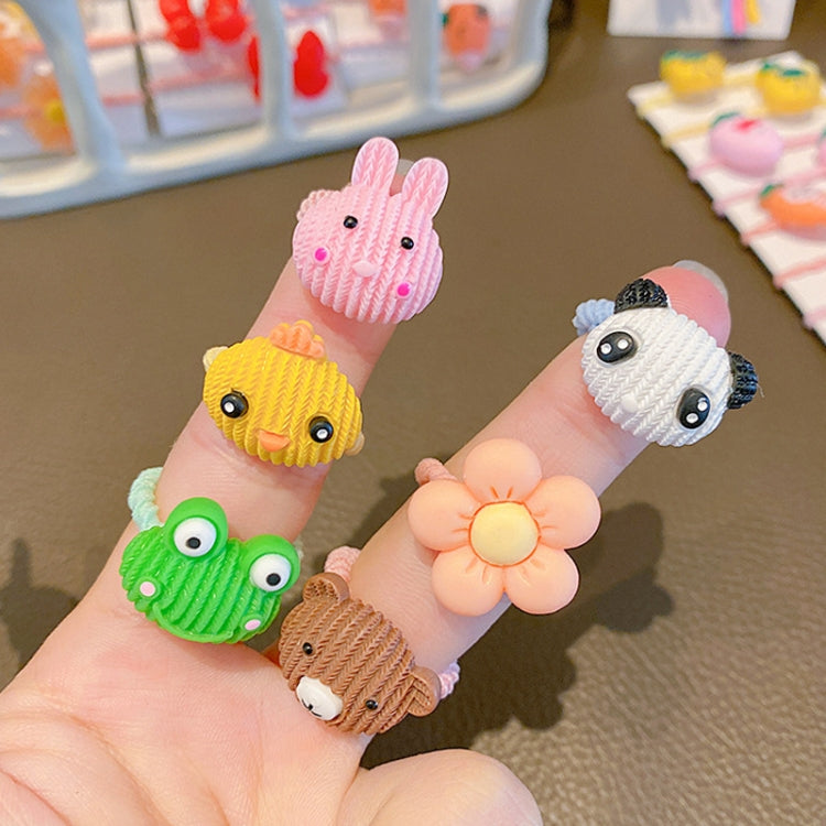 10pcs /Set Children Lovely Hair Bands Ring Baby Small Unbreakable Hair Headband, Style: Colorful Eight Petal Flowers