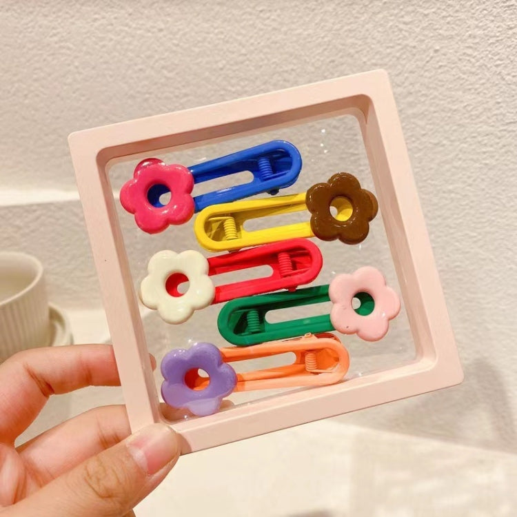 5pcs /Box Cute Children Hair Clips Cartoon Colorful Barrettes Set, Style: Model 2