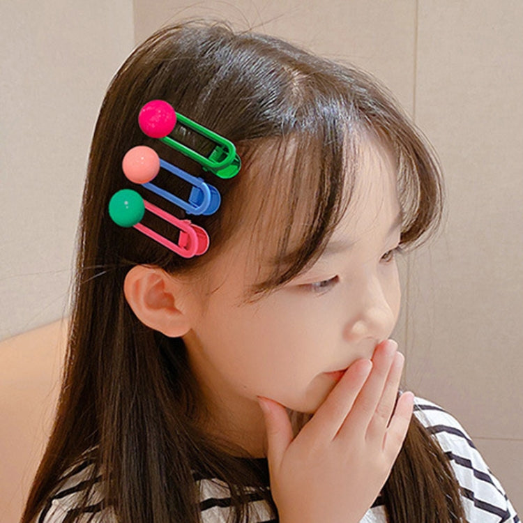 5pcs /Box Cute Children Hair Clips Cartoon Colorful Barrettes Set, Style: Model 3