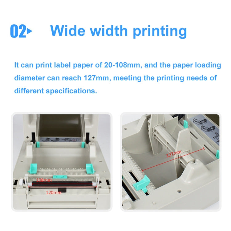 Xprinter XP-450B USB Port Supermarket Cashier Barcode Thermal Printer