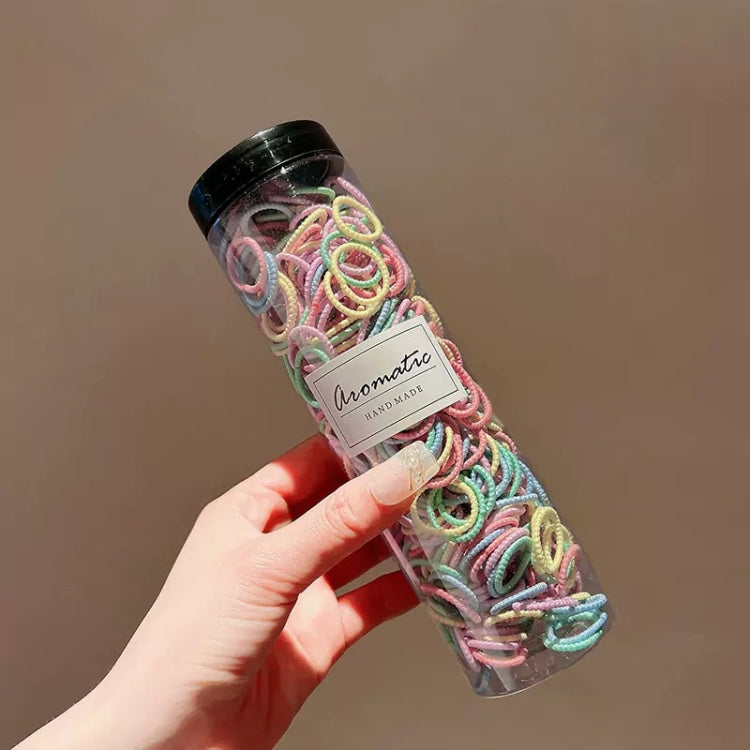 300pcs /Can Baby Elastic Hair Accessories And Hair Ties Children Non-Injury Hair Band, Style: Light Thread