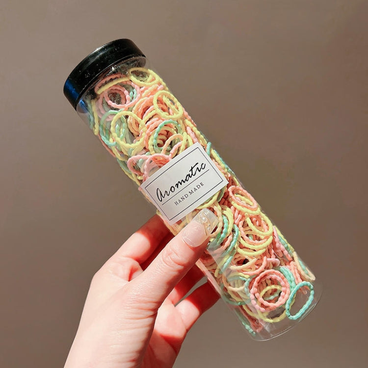 300pcs /Can Baby Elastic Hair Accessories And Hair Ties Children Non-Injury Hair Band, Style: Macaron Bamboo Joints