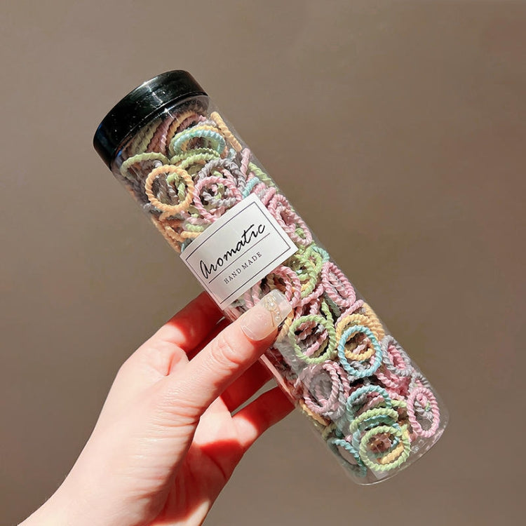 300pcs /Can Baby Elastic Hair Accessories And Hair Ties Children Non-Injury Hair Band, Style: Macaron Thread
