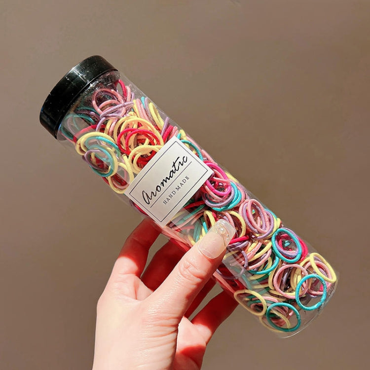 300pcs /Can Baby Elastic Hair Accessories And Hair Ties Children Non-Injury Hair Band, Style: Smooth Colored