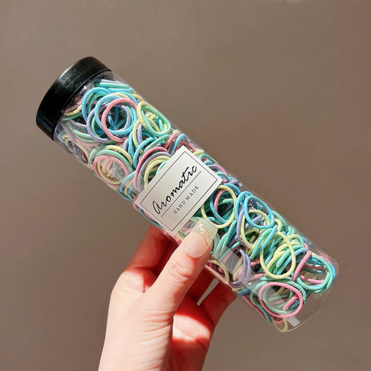 300pcs /Can Baby Elastic Hair Accessories And Hair Ties Children Non-Injury Hair Band, Style: Spring