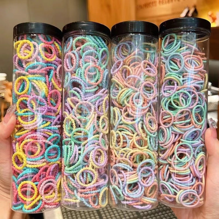 300pcs /Can Baby Elastic Hair Accessories And Hair Ties Children Non-Injury Hair Band, Style: Fresh Thread