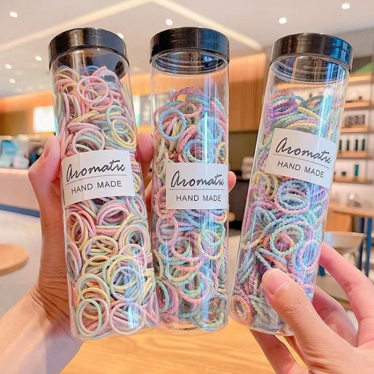 300pcs /Can Baby Elastic Hair Accessories And Hair Ties Children Non-Injury Hair Band, Style: Spring