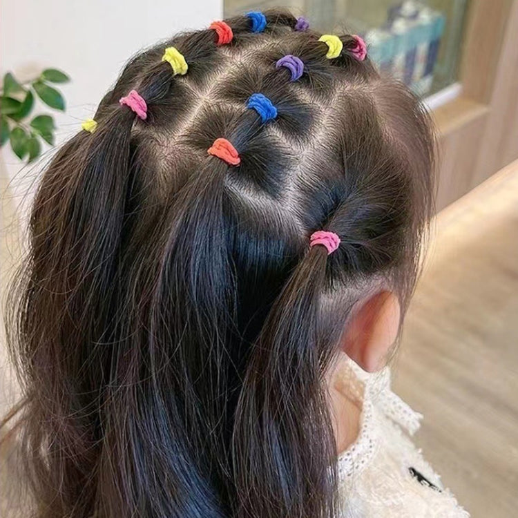 300pcs /Can Baby Elastic Hair Accessories And Hair Ties Children Non-Injury Hair Band, Style: Light Thread