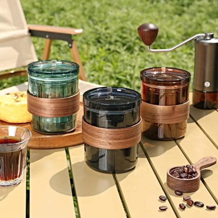 3 In 1 Pour Over Coffee Maker with Filter Cup for Camping Travel Office Gradient Black