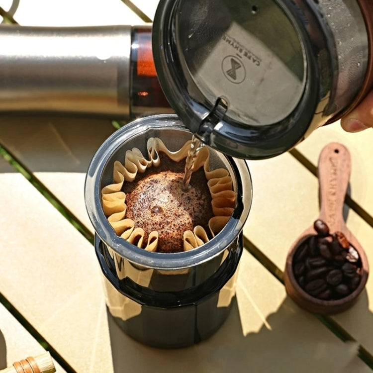 3 In 1 Pour Over Coffee Maker with Filter Cup for Camping Travel Office With Bag Brown
