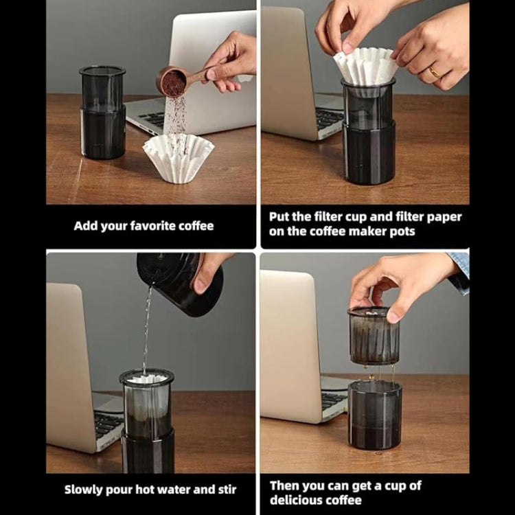 3 In 1 Pour Over Coffee Maker with Filter Cup for Camping Travel Office Coffee