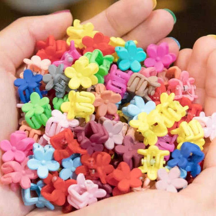50pcs /Can Children Lovely Cute Small Griping Clip Disheveled Hair Clip Headdress, Style: Flowers