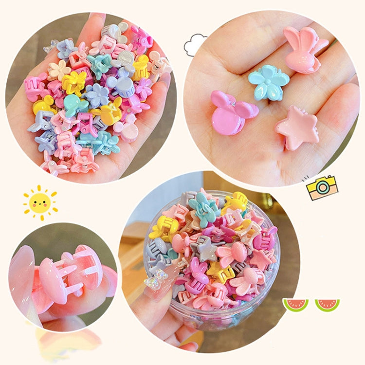 50pcs /Can Children Lovely Cute Small Griping Clip Disheveled Hair Clip Headdress, Style: Flowers