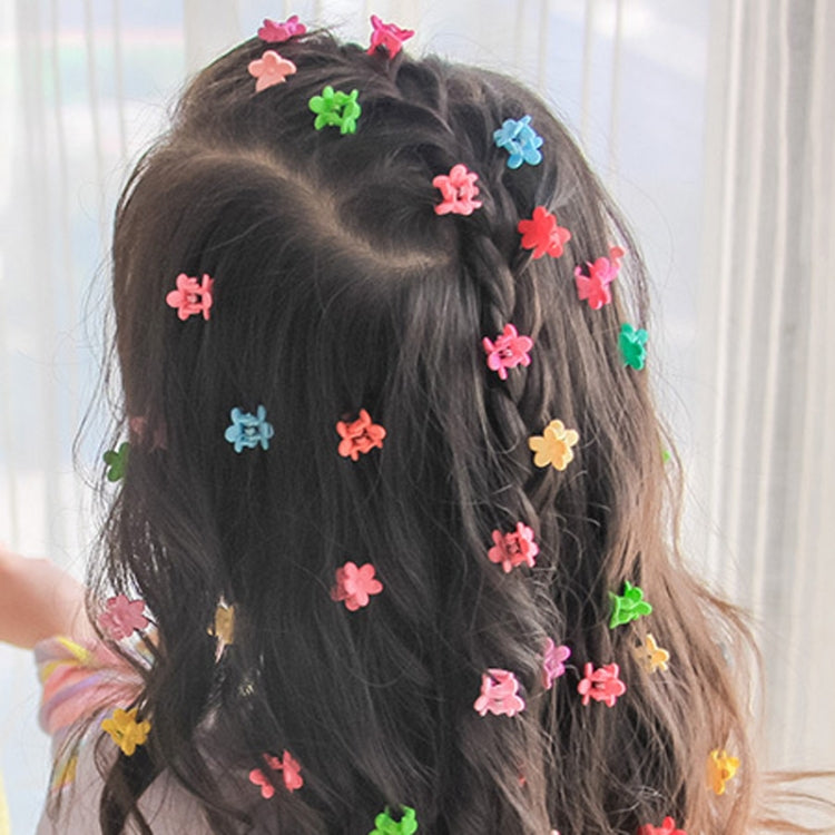 50pcs /Can Children Lovely Cute Small Griping Clip Disheveled Hair Clip Headdress, Style: Flowers
