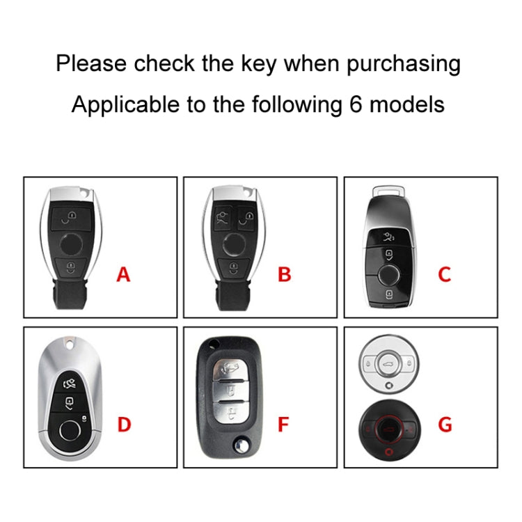 For Mercedes-Benz Car Key Cover Multifunctional Keychain Anti-lost Number Plate, Style: A