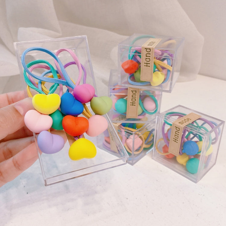 10pcs /Box Children Non-Injurious Hair Bands Cute And Durable Hair Rope Accessories, Style: Bear