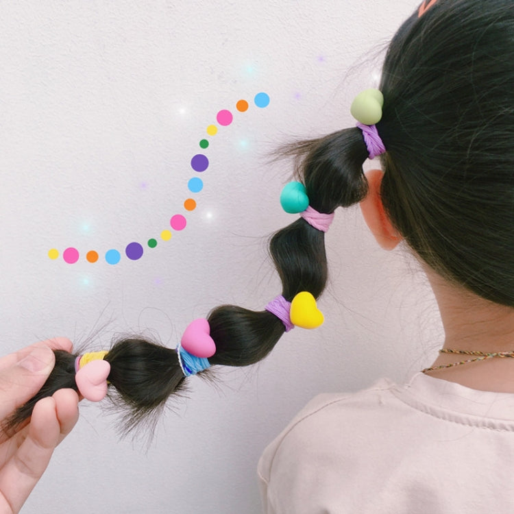 10pcs /Box Children Non-Injurious Hair Bands Cute And Durable Hair Rope Accessories, Style: Ball