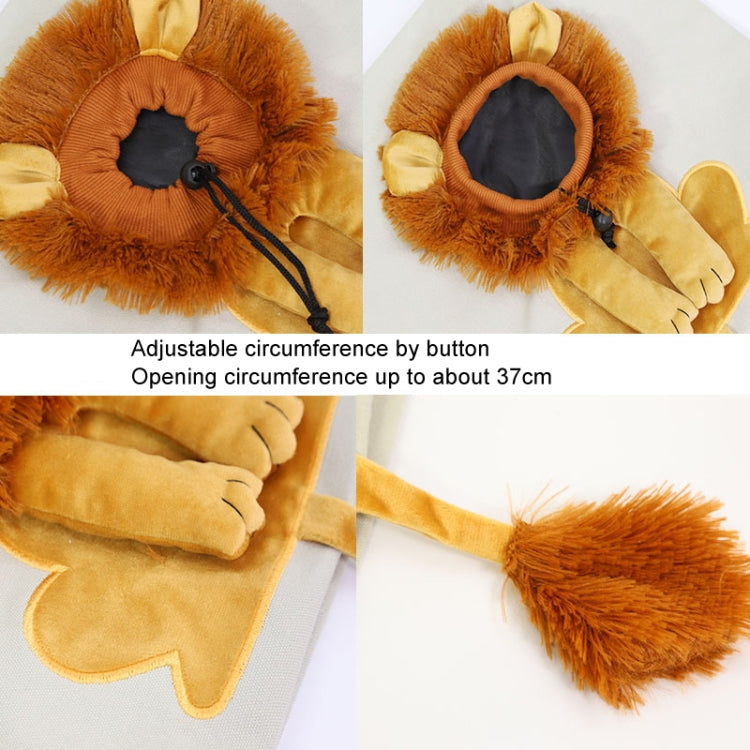 Canvas Expandable Little Lion Shape Cat Bag Small Dog Handbag, Size: Small  - Dark Gray