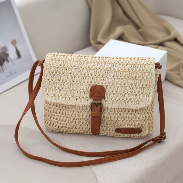 Women Retro Messenger Bag Travel Crossbody Straw Bag