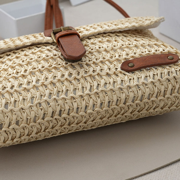 Women Retro Messenger Bag Travel Crossbody Straw Bag