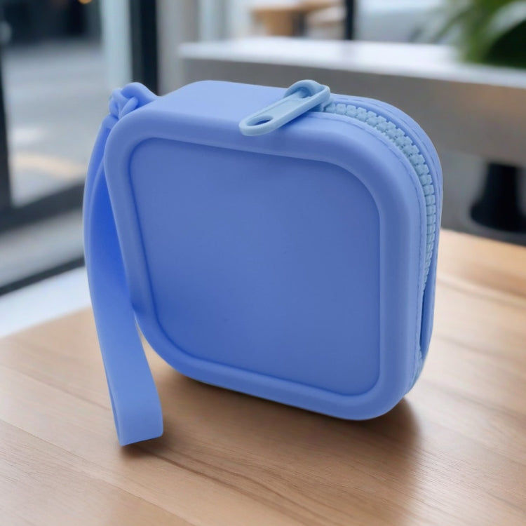 Silicone Change Storage Small Square Bag Lipstick Bank Card Earphone Zipper Storage Bag