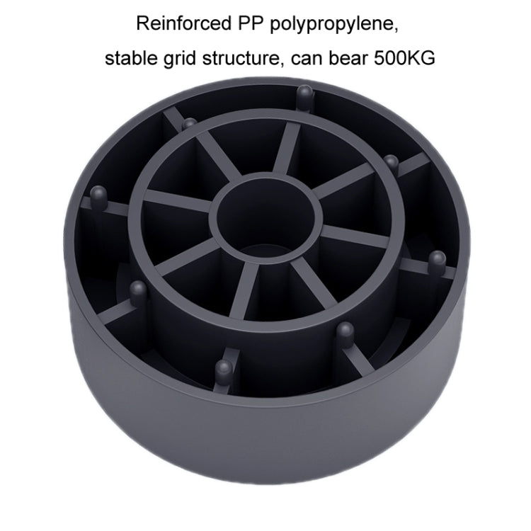 Washing Machine Base Non-Slip Heightening Fixed Shock-Absorbing Foot Pads, Color: Black 6cm