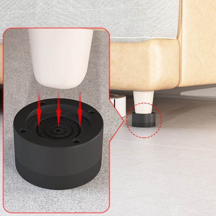 Washing Machine Base Non-Slip Heightening Fixed Shock-Absorbing Foot Pads, Color: Black 3.5cm