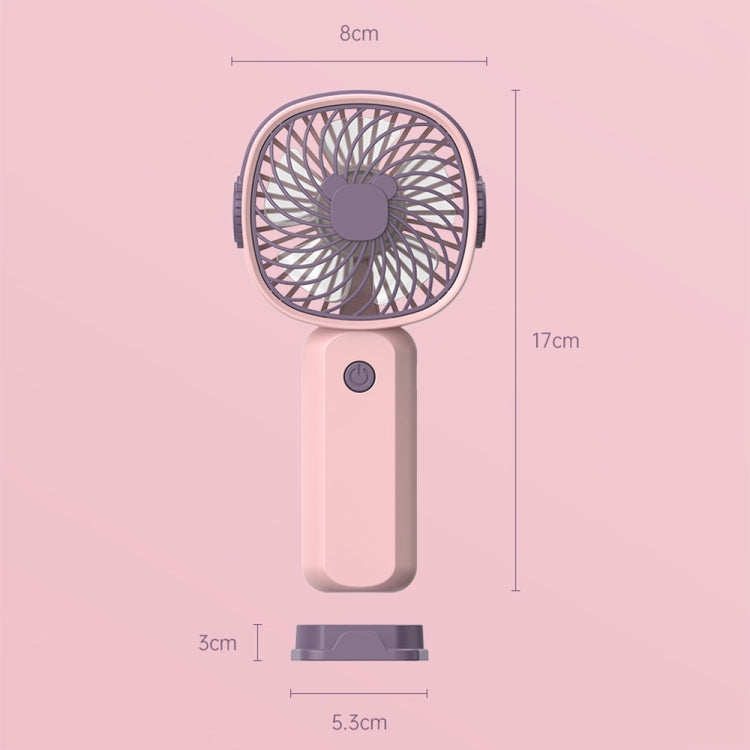 Handheld Portable Mini Multifunctional Fan With Phone Holder Function, Color: Yellow Green with Battery