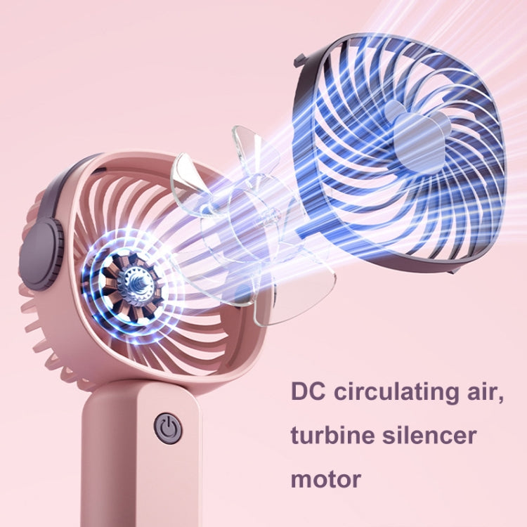 Handheld Portable Mini Multifunctional Fan With Phone Holder Function, Color: Yellow Green no Battery