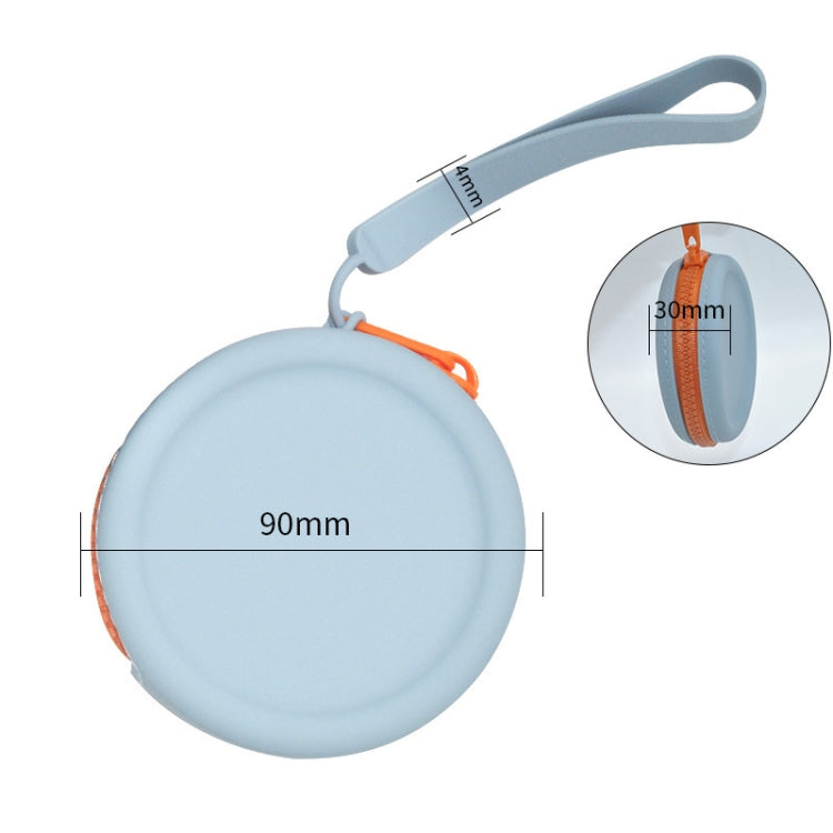 Circular Pet Snack Coin Purse Zipper Silicone Earphones Storage Bag