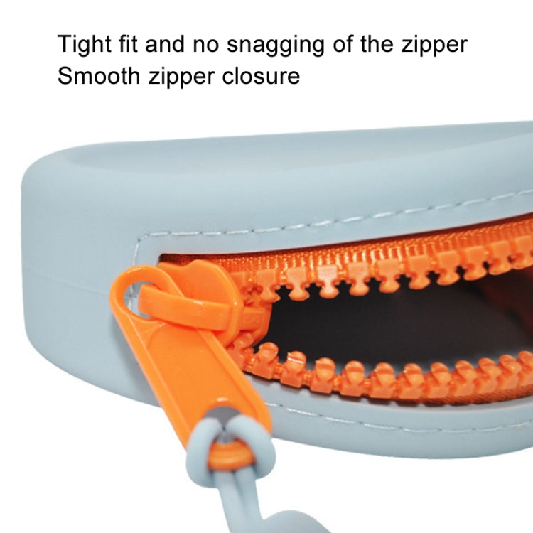Circular Pet Snack Coin Purse Zipper Silicone Earphones Storage Bag