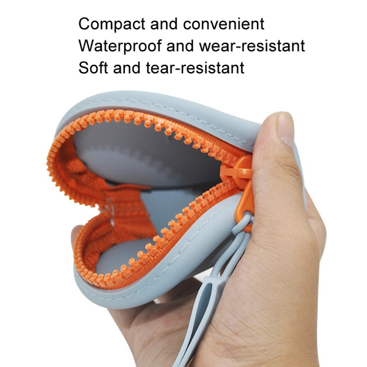Circular Pet Snack Coin Purse Zipper Silicone Earphones Storage Bag
