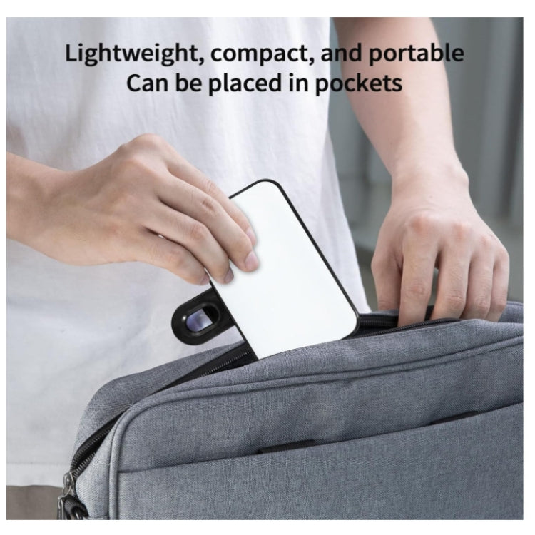 Selfie Fill Light Rechargeable 3 Color Temperature Clip On For Phone, Laptop, Tablet Meeting - Black