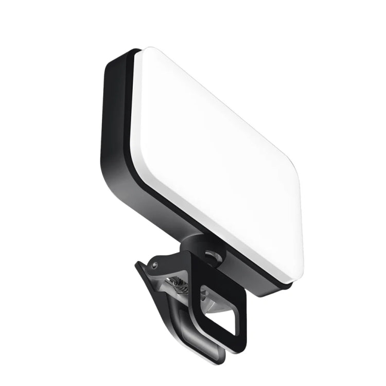 66 LEDs Selfie Fill Light Rechargeable 3 Modes Clip-on Pocket Light For Phone, Laptop, Tablet Meeting - Black