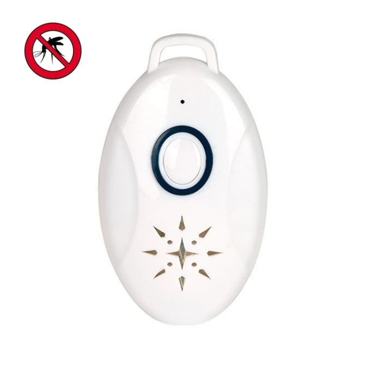 Mini USB Rechargeable Fly Repeller Outdoor Portable Mobile Mosquito Repellent Device - White