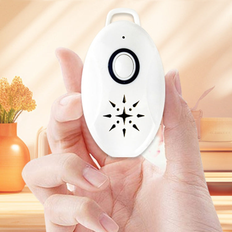 Mini USB Rechargeable Fly Repeller Outdoor Portable Mobile Mosquito Repellent Device - White