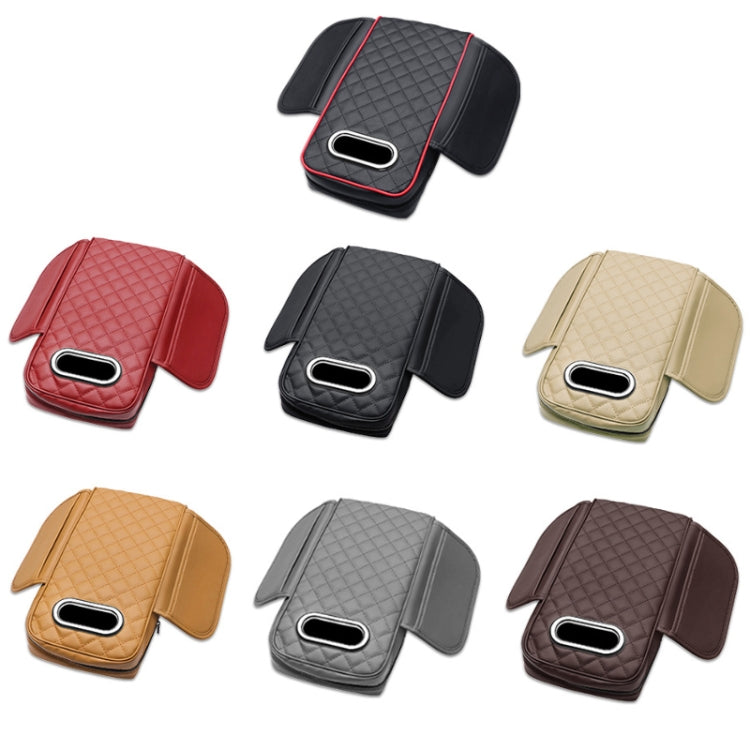 Car Armrest Box Booster Pad Widened Interior Tissue Box, Color: Brown