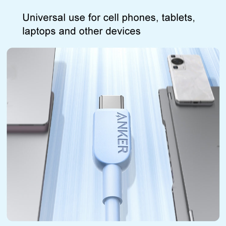 ANKER A81E2 1.8m 60W Dual Type-C Data Cell Phone Dual Head Fast Charging Cable