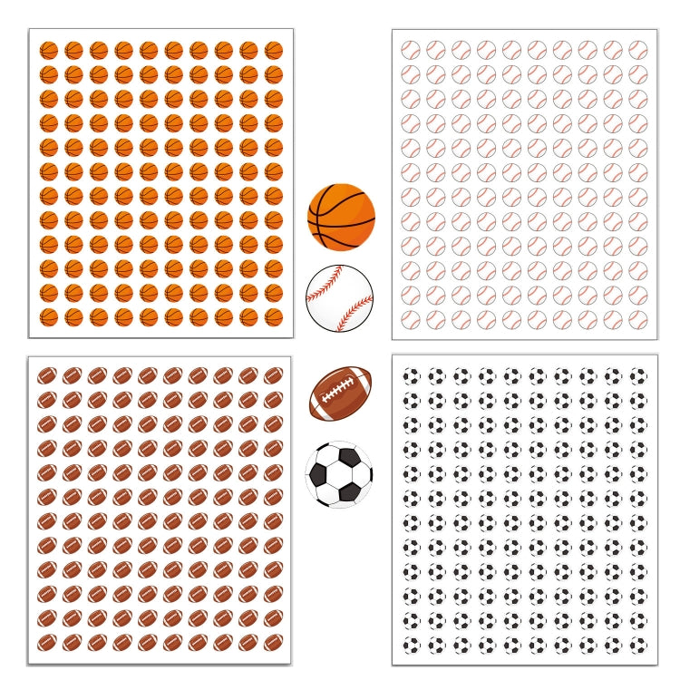 20Sheets /Pack   - 2400 Stickers Total Sports Ball Stickers for Scrapbooking, Crafting