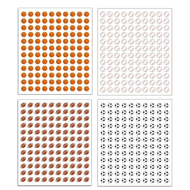 20Sheets /Pack   - 2400 Stickers Total Sports Ball Stickers for Scrapbooking, Crafting - Baseball