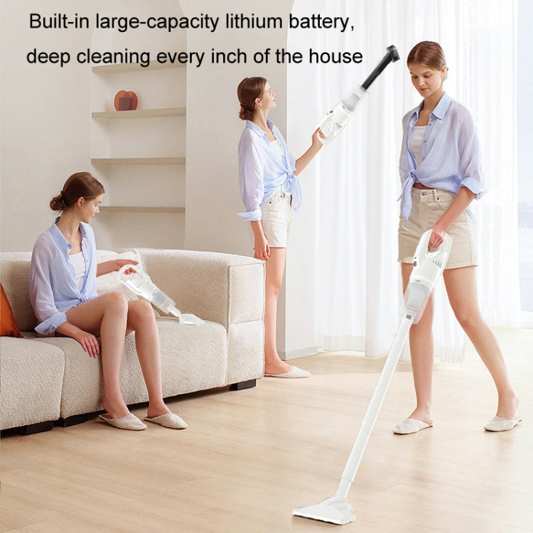 3 In 1 Home Car Handheld Wireless High-Power Vacuum Cleaner - White