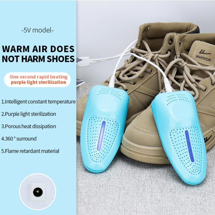 Electric Shoe Dryer with UV Sterilization Powered By 5V USB - Purple