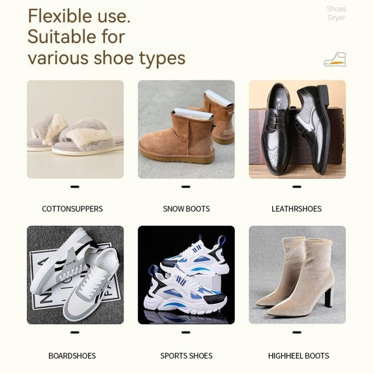 Electric Shoe Dryer with UV Sterilization Powered By 5V USB - White