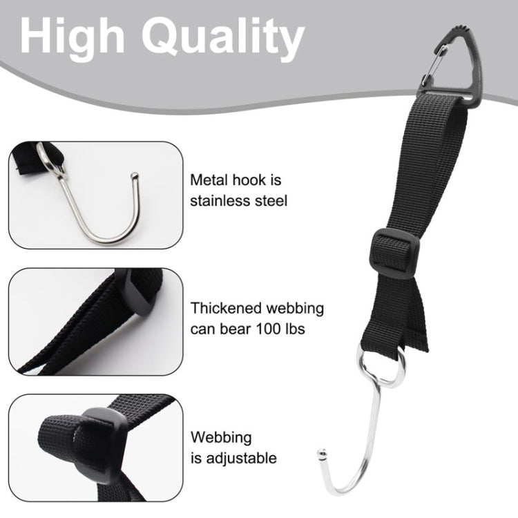 A62 Automobile Stroller Storage Hooks Car Multifunctional Seat Rear Hangers - Black