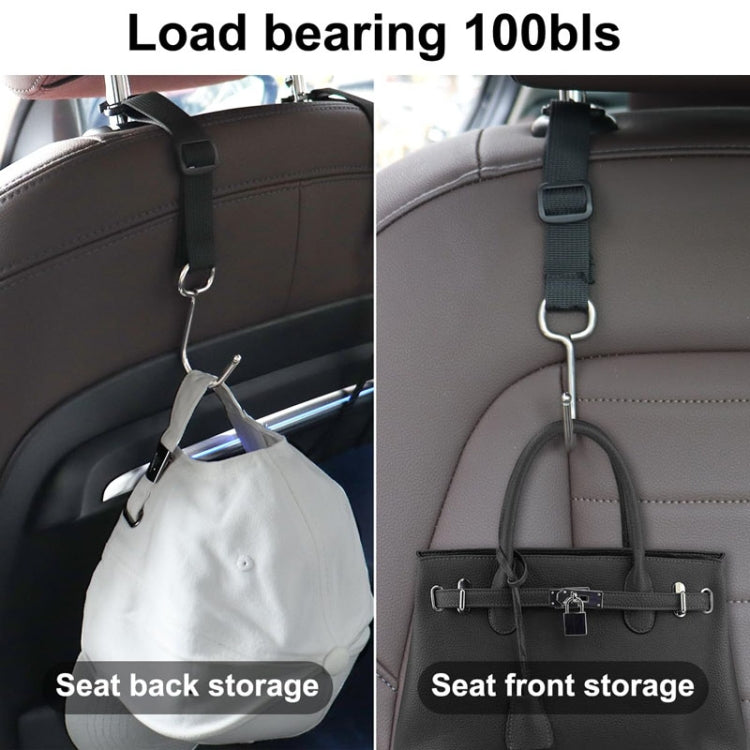 A62 Automobile Stroller Storage Hooks Car Multifunctional Seat Rear Hangers - Black