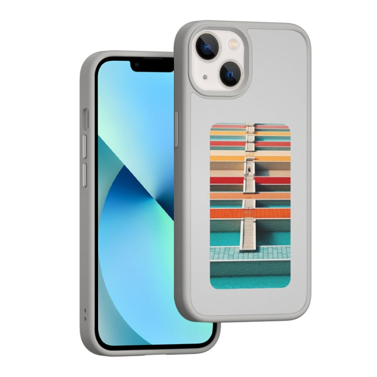 For iPhone 13 NFC Four-Color E-ink Screen DIY Phone Case